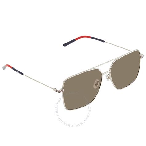 Gucci Brown Pilot Men's Sunglasses GG1053SK 004 61 